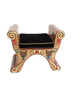 ägyptischer Hocker Gold lebensgroß