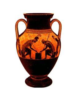 Griechische Vase Schwarz mit Orange keine Angabe