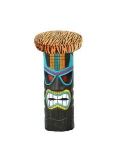 Tiki Maske Barhocker mit Tigerpolster 1 lebensgroß