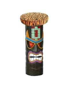 Tiki Maske Barhocker mit Tigerpolster 3 lebensgroß