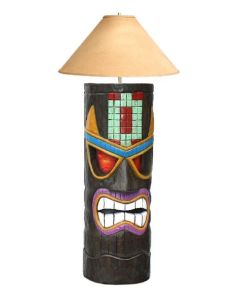 Tiki Masken Lampe 4 lebensgroß