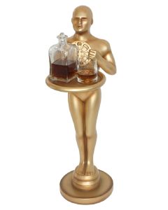 Preisfigurfigur mit Tablett Gold verkleinert