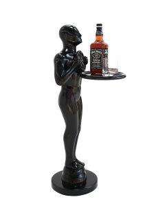 Preisfigurfigur mit Tablett Schwarz verkleinert