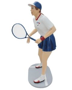 Tennisspielerin lebensgroß