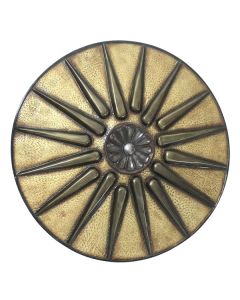 Antikes Mittelalterliches Schild Gold lebensgroß