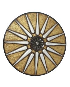 Antikes Mittelalterliches Schild Gold Weiß lebensgroß