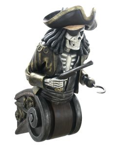 Piratenskelett Oberkörper auf Kapitell lebensgroß