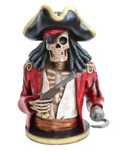 Piratenskelett Oberkörper rot lebensgroß