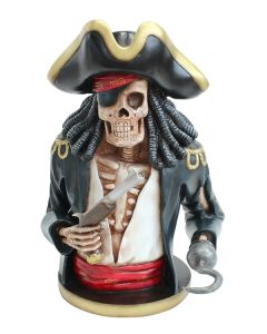 Piratenskelett Oberkörper schwarz lebensgroß