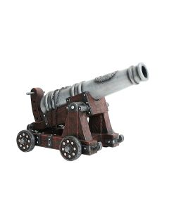Kanone auf Holzwagen lebensgroß