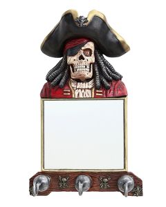 Piratenskelett Spiegel und Garderobe lebensgroß