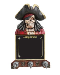 Piratenskelett Angebotstafel und Garderobe lebensgroß