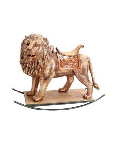 Goldener Löwe mit Sattel Schaukel lebensgroß