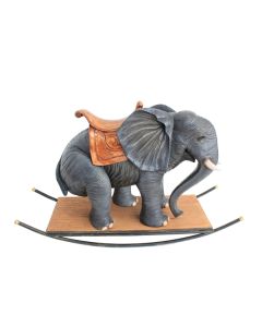 Elefant mit Sattel Schaukel verkleinert