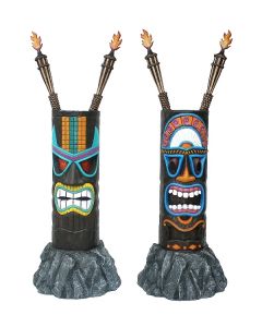 Tiki Maske auf Stein 1 lebensgroß