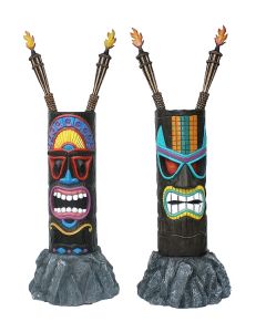 Tiki Maske auf Stein 2 lebensgroß