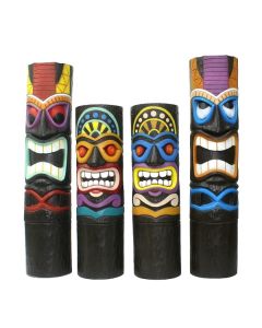 Tiki Masken (4 Stück) lebensgroß