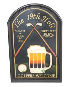 Golf 19th Hole Schild lebensgroß