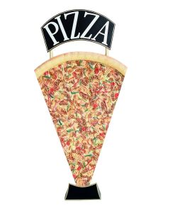Pizzastück Einseitig mit Pizzaschild vergrößert