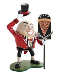 Humpty Dumpty Hut ab mit Pizzatafel lebensgroß