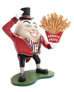 Humpty Dumpty Hut auf mit Pommes lebensgroß
