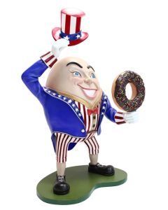 Humpty Dumpty Amerika Hut ab mit Donut lebensgroß