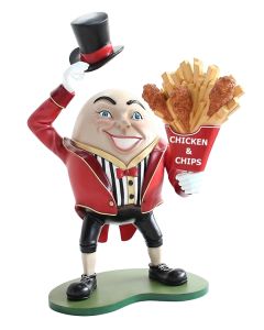 Humpty Dumpty Hut ab mit Hähnchen und Pommes lebensgroß