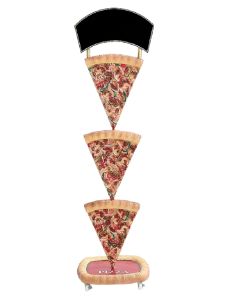 Pizzastücke Einseitig mit Angebotsschild vergrößert