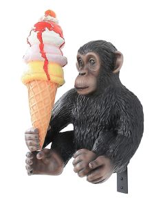 BabyAffe mit Eis für Wand lebensgroß