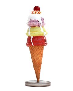 Eis 3 Kugeln mit Kirsche groß vergrößert
