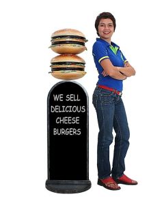 2 Burger Angebotstafel lebensgroß