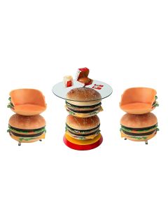 2 Burger Tisch mit Burgersitzen vergrößert