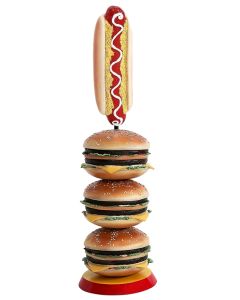 3 Burger mit Hot Dog vergrößert