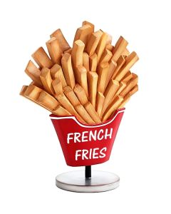 Pommes auf kleinem Ständer vergrößert