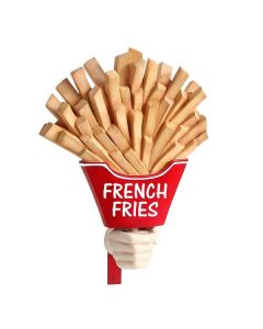 Pommes mit Hand für Wand vergrößert