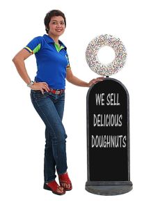 Donut weiß Angebotstafel vergrößert
