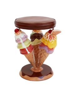 Eistüten Hocker Braun vergrößert