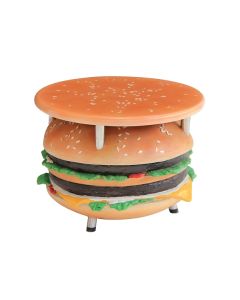 Tisch mit Burgerständer und kleiner Fläche vergrößert