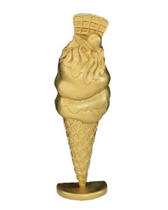 Halbes Eis mit Waffel Gold klein vergrößert