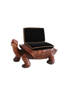 Schildkröte Sitz mit schwarzem Polster lebensgroß