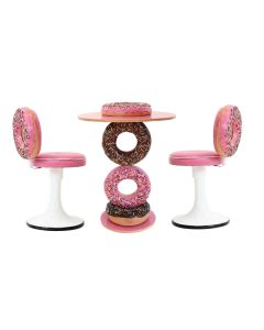 Donuttisch mit Donutstühlen Rosa vergrößert