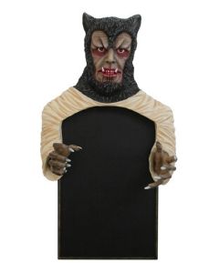 Werwolf Angebotstafel für Wand lebensgroß