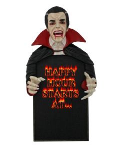 Dracula Happy Hour Angebotstafel  lebensgroß