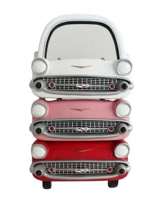 Spiegel Chevy Rot, Rosa und Weiß verkleinert