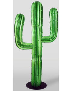 Kaktus in metallic grün lebensgroß