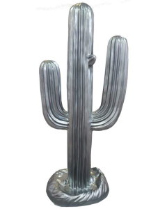 Kaktus in metallic grün lebensgroß