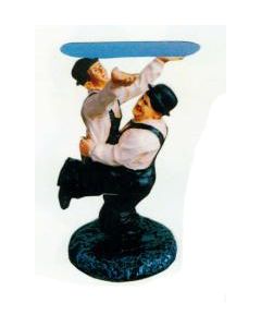Dick und Doof als Standtisch inkl. Glasplatte verkleinert