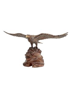 Gold bronze Adler auf Stein lebensgroß