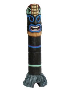 Tiki Maske auf Stein 5 lebensgroß