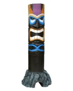 Tiki Maske auf Stein 8 lebensgroß